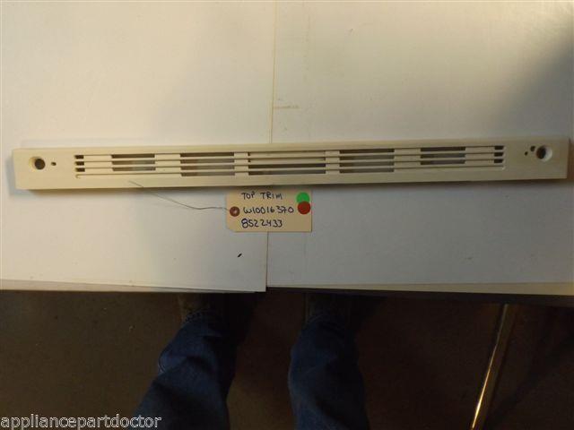WHIRLPOOL STOVE W10016450 8522434 Trim, Top (biscuit) USED PART WHIRLPOOL STOVE W10016450 8522434 Trim, Top (biscuit) USED PART